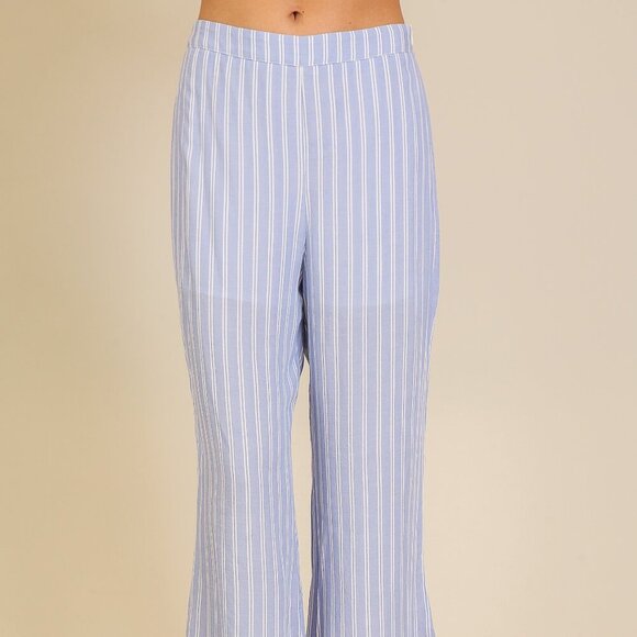 LUMIERE SEASIDE STRIPES CROPPED TROUSERS - Picture 1 of 4